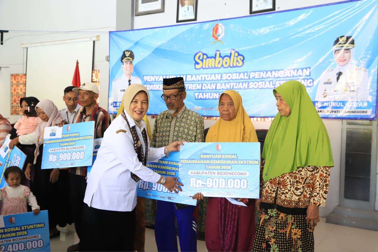Penyaluran bantuan sosial kemiskinan ekstrem dan stunting